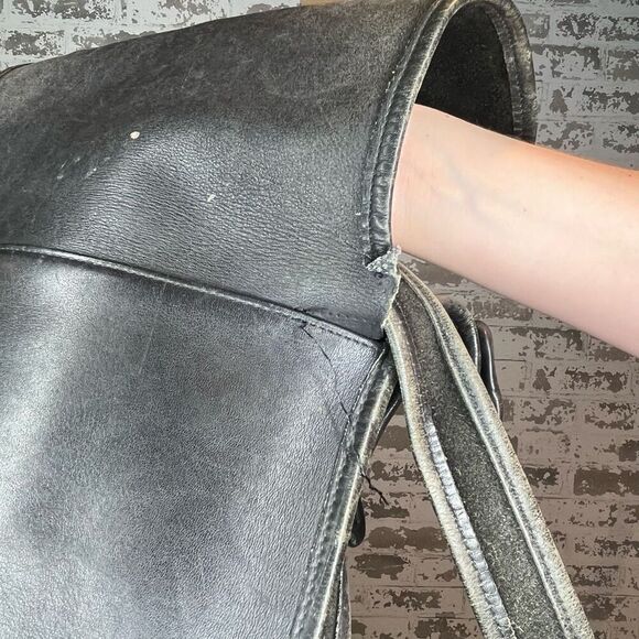 Coach | vintage black leather crossbody bag as is - Picture 8 of 14